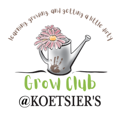 Koetsier's Grow Club Logo, "leanring, growing, and getting a little dirty"